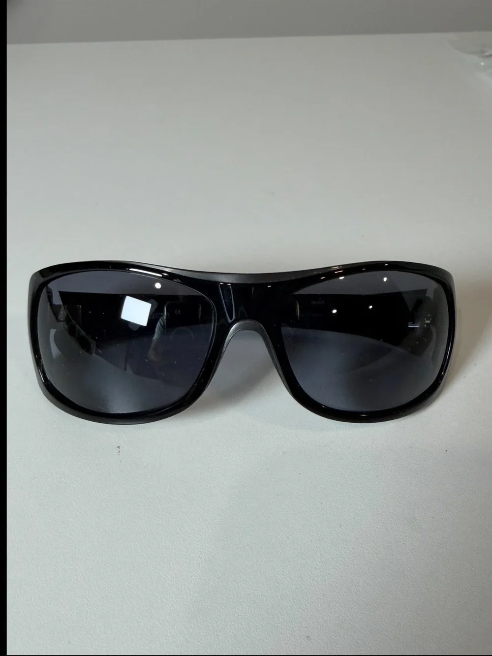 Oakley Sideways Polarized Men's Black Wrap Sunglasses with Dark Lenses 61mm